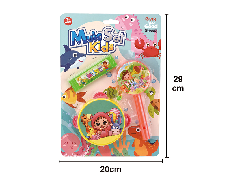 Kids Cartoon Timbrel Music Set 3pcs