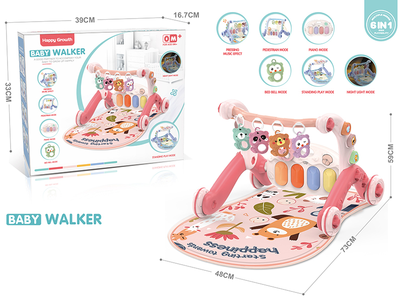6 In 1 Pedal Piano Baby Walker(With Lights And Music)