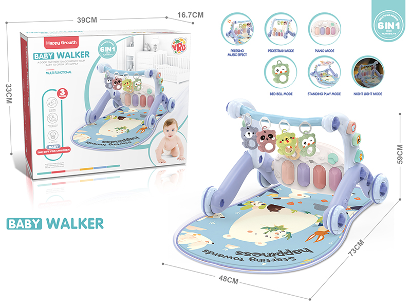 6 In 1 Pedal Piano Baby Walker(With Lights And Music)