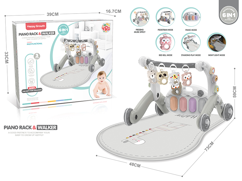 6 In 1 Pedal Piano Baby Walker(With Lights And Music)