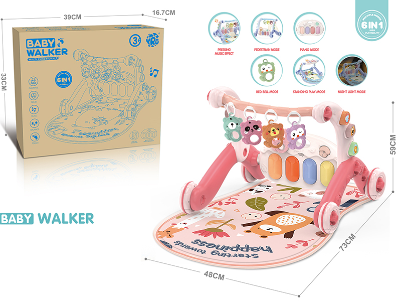 6 In 1 Pedal Piano Baby Walker(With Lights And Music)
