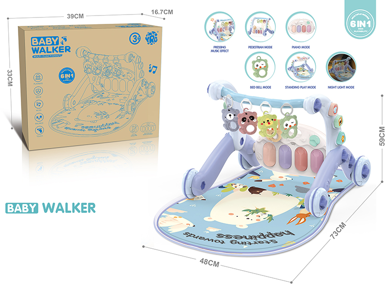 6 In 1 Pedal Piano Baby Walker(With Lights And Music)