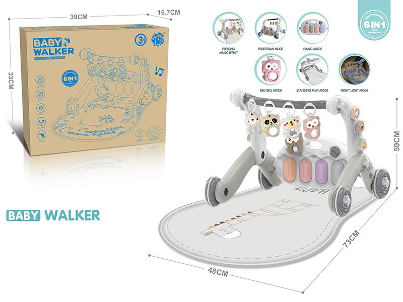 6 In 1 Pedal Piano Baby Walker(With Lights And Music)
