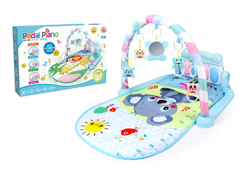 Koala Theme Baby Pedal Piano Fitness Blanket(Blue)