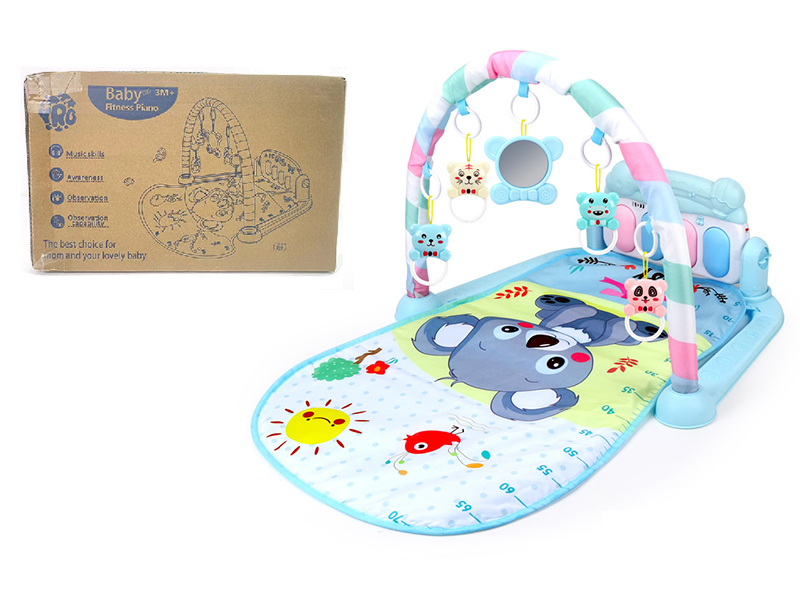 Koala Theme Baby Pedal Piano Fitness Blanket(Blue)