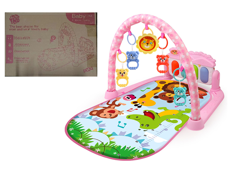 Animal Theme Baby Pedal Piano Fitness Blanket(Green)