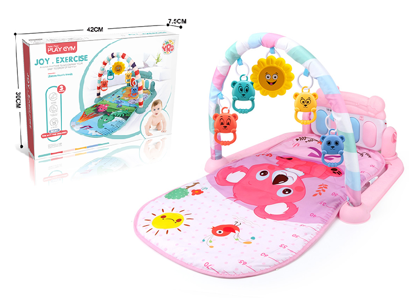 Koala Theme Baby Pedal Piano Fitness Blanket(Pink)