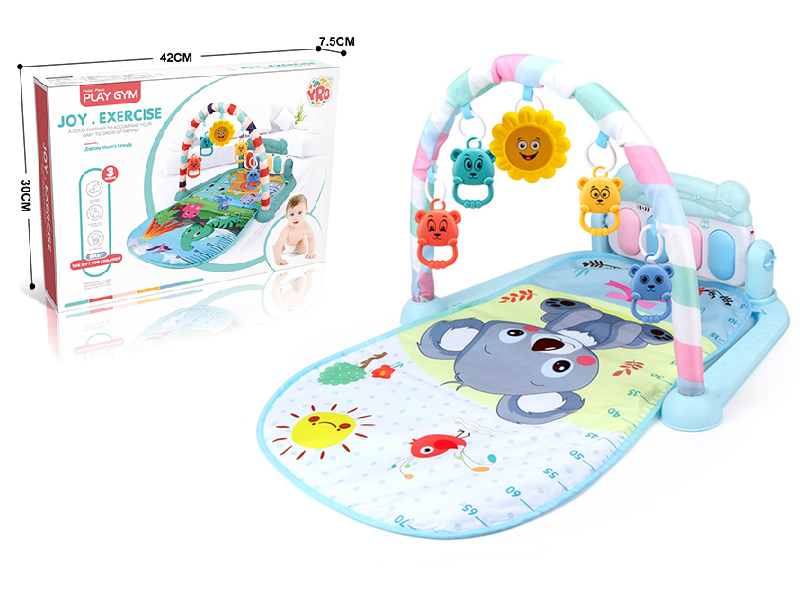 Koala Theme Baby Pedal Piano Fitness Blanket(Blue)