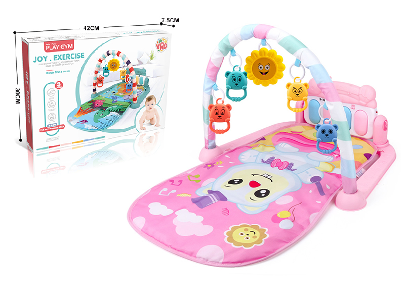 Squirrel Theme Baby Pedal Piano Fitness Blanket(Pink)