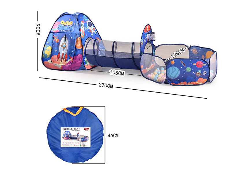 Children's Tent Crawl Tunnel Ball Pool 3 In 1