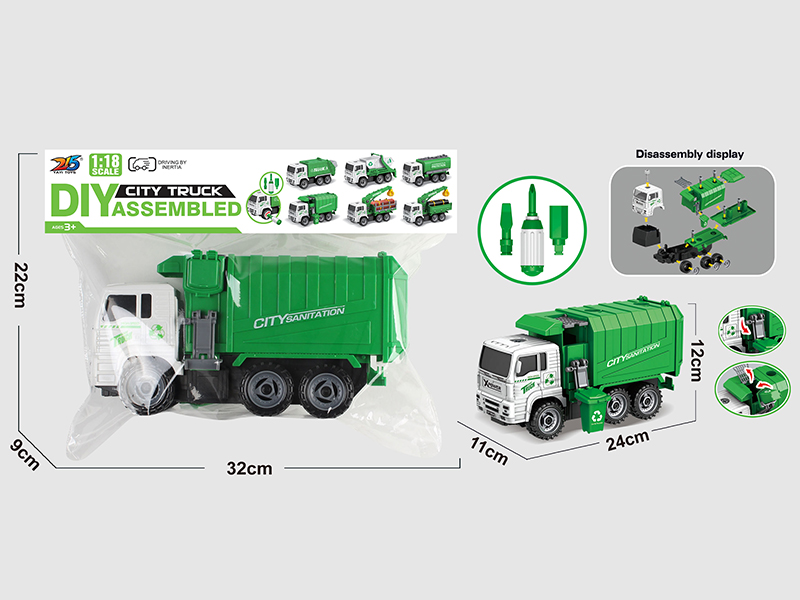 DIY Assembly Friction Garbage Truck
