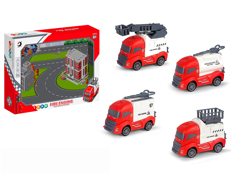 Friction Fire Engine Set