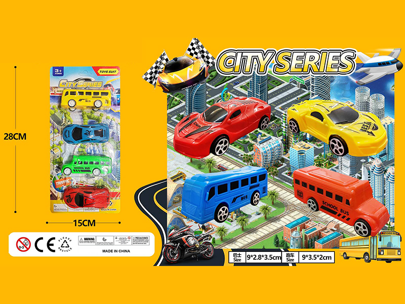 4PCS Bus Sports Car