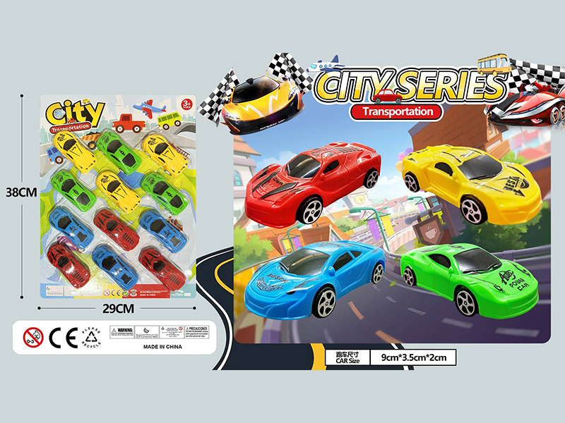 12PCS Pull Back Vehicle
