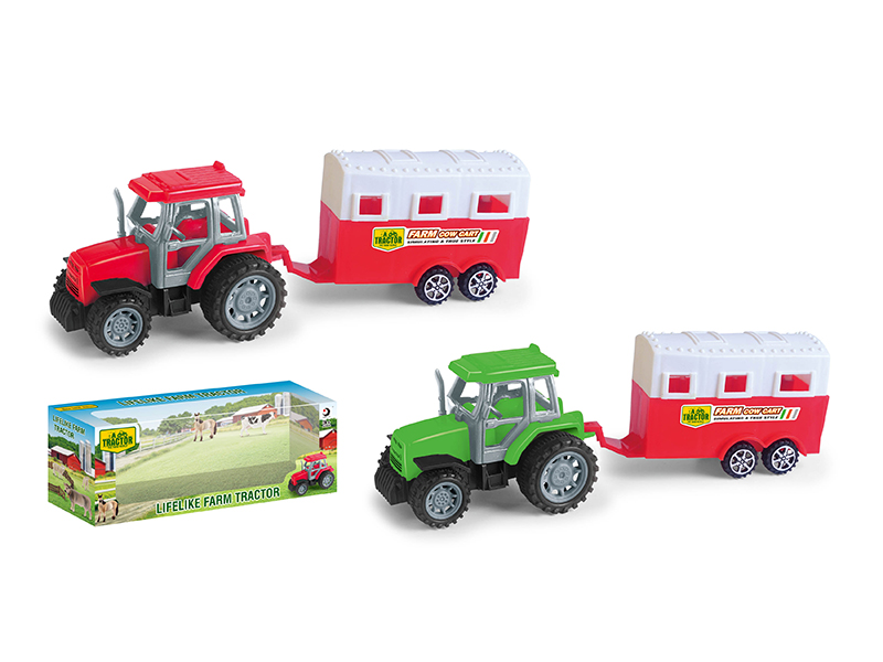 Friction Farm Tractor With Horse Box