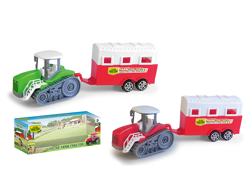 Friction Farm Tractor With Horse Box