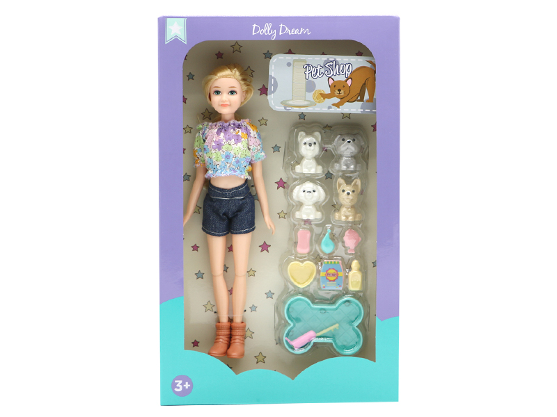 10-Inch Female Doll Pet Series