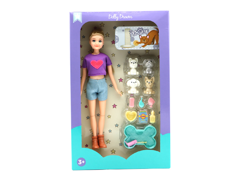 10-Inch Female Doll Pet Series