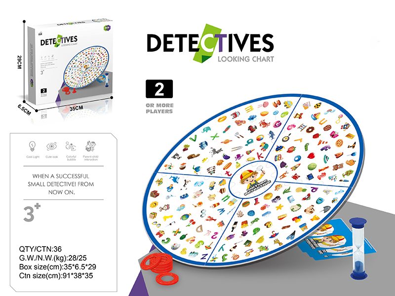 Detectives Looking Chart Board Game