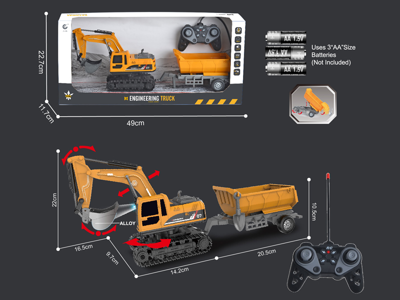 1:22 27MHz 6CH R/C Engineering Vehicle Series With Light