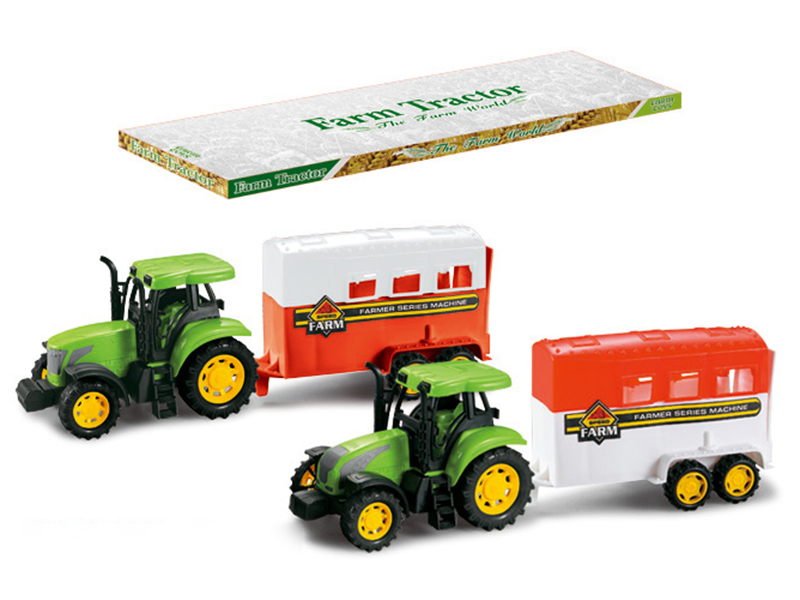 Friction Farm Tractor With Horse Box