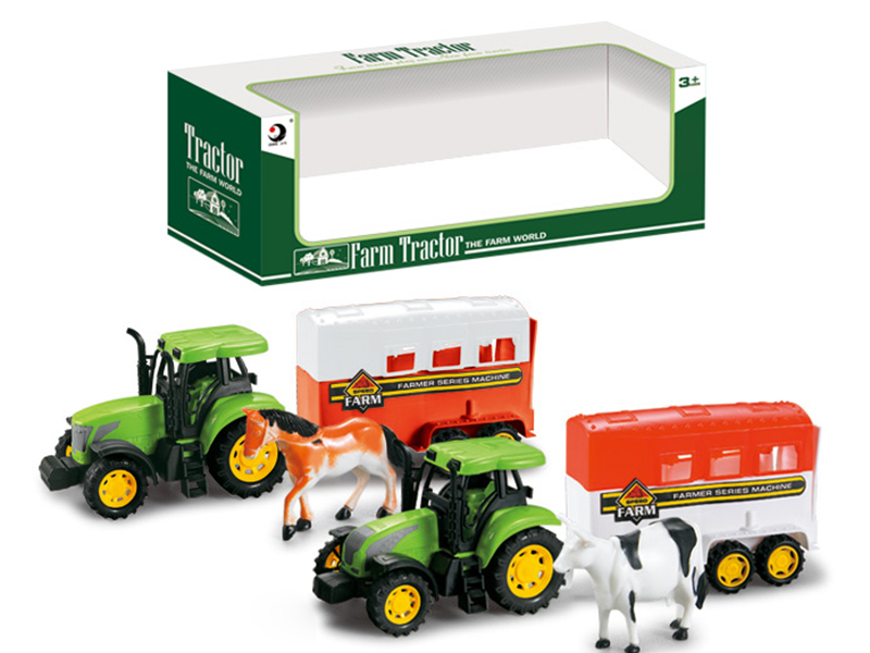 Friction Farm Tractor With Horse Box
