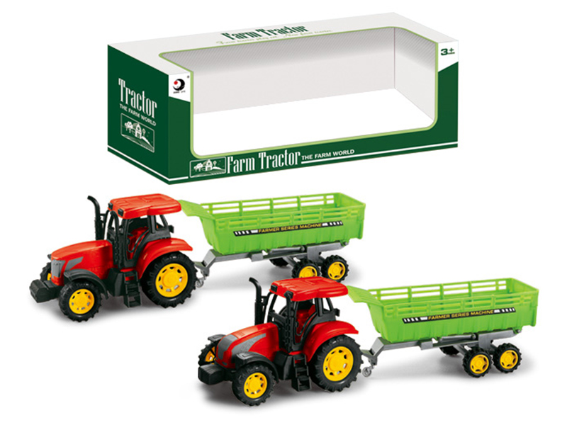 Friction Farm Tractor With Dump Trailer
