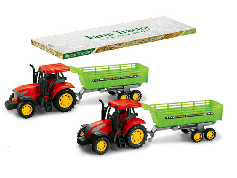 Friction Farm Tractor With Dump Trailer