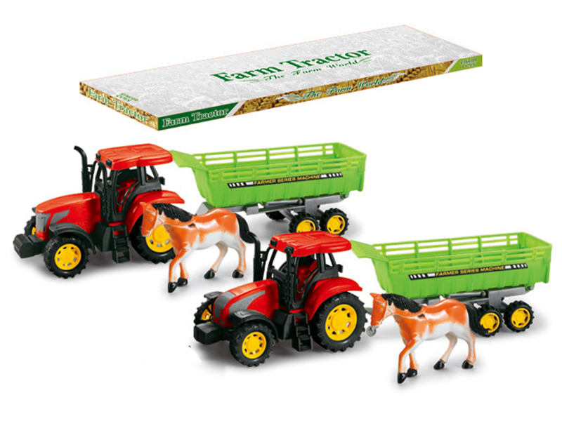 Friction Farm Tractor With Dump Trailer