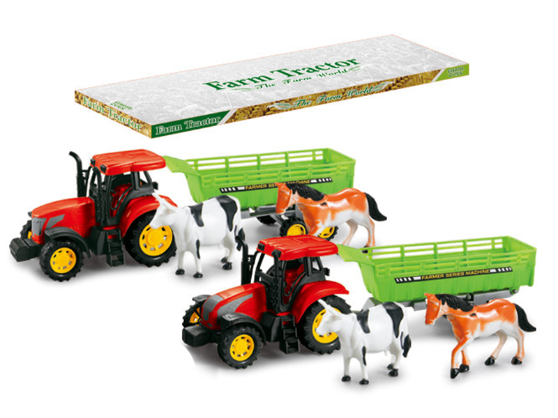 Friction Farm Tractor With Dump Trailer
