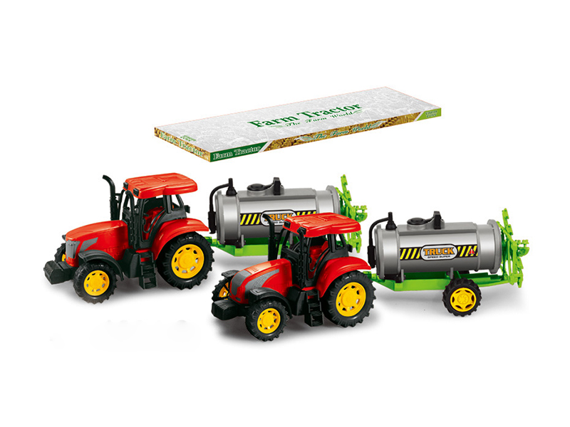 Friction Farm Tractor Water Tank Trailer Toy