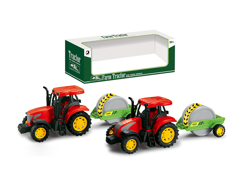 Friction Farm Tractor With Road Roller