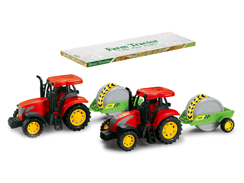 Friction Farm Tractor With Road Roller