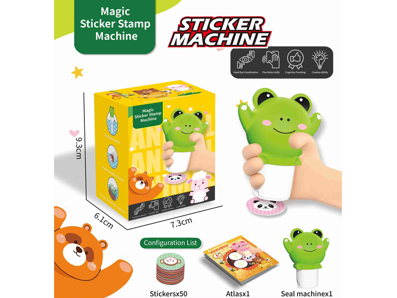 Magic Sticker Stamp Machine（50 Stickers）