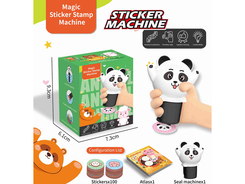 Magic Sticker Stamp Machine（100 Stickers）