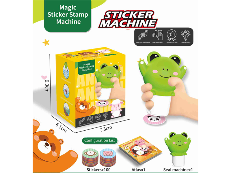 Magic Sticker Stamp Machine（100 Stickers）