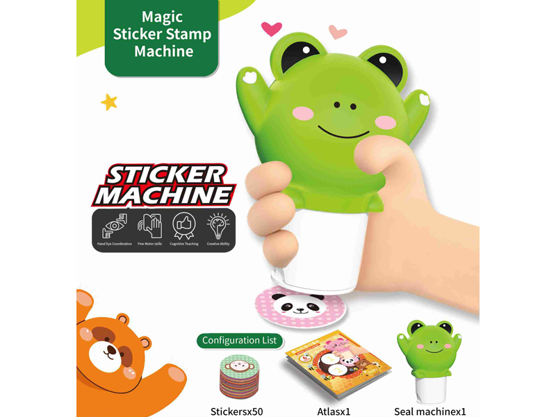 Magic Sticker Stamp Machine（50 Stickers）