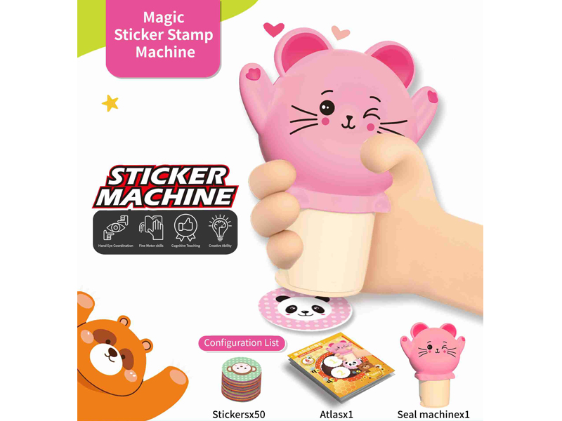 Magic Sticker Stamp Machine（50 Stickers）