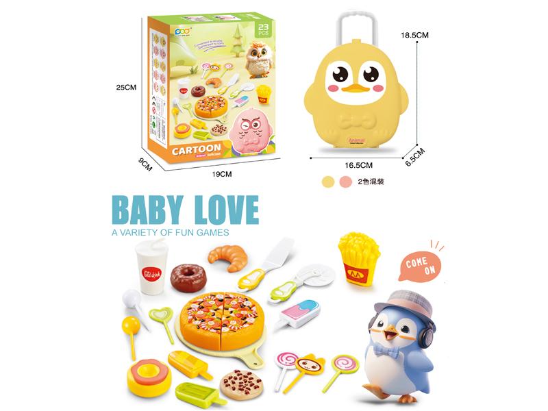 Penguin Box Pizza Food Set
