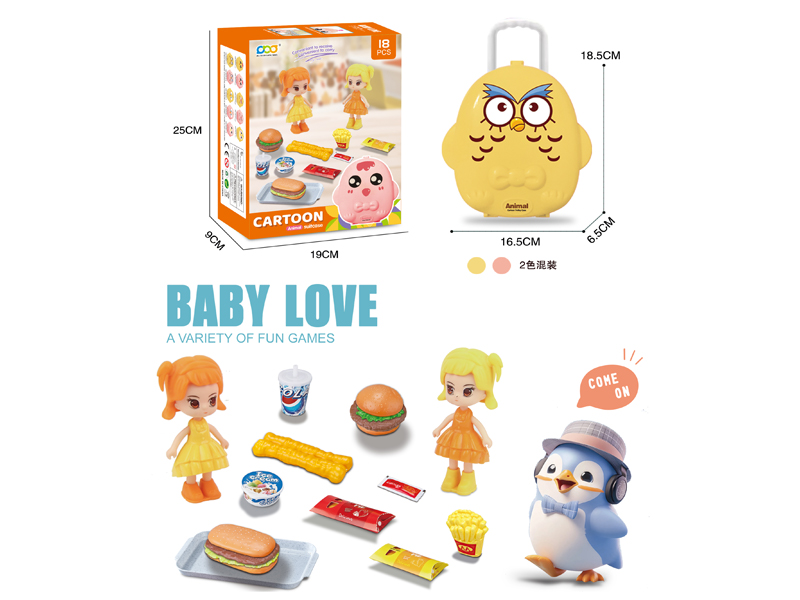 Blue Eagle Box Doll Western Food Set