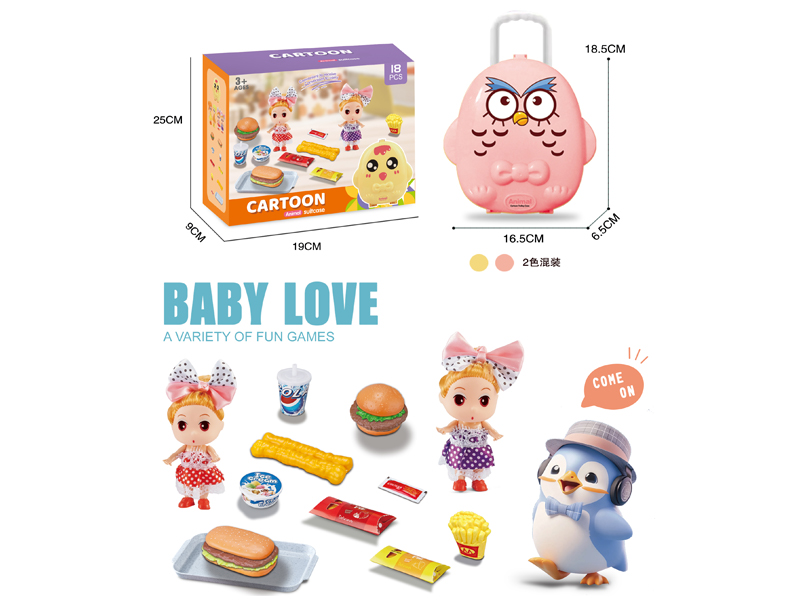 Blue Eagle Box Doll Western Food Set