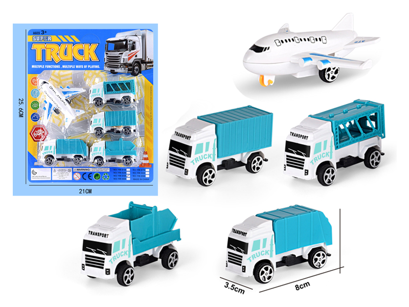 Slide Environmentally Friendly Vehicles 4PCS+Aircraft