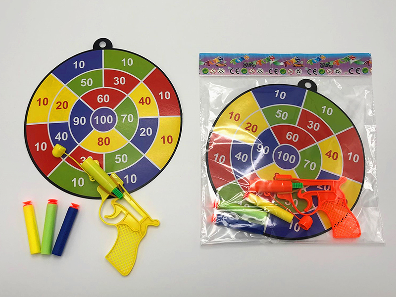 Soft Bullet Gun Dartboard Set 5pcs