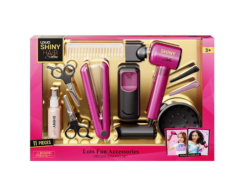Hair Salon Deluxe Stying Set(With Lights And Sound)11PCS