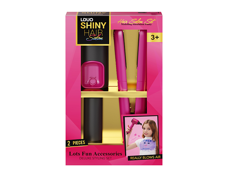 Hair Straightener Hair Salon Set(With Lights And Sound)2PCS