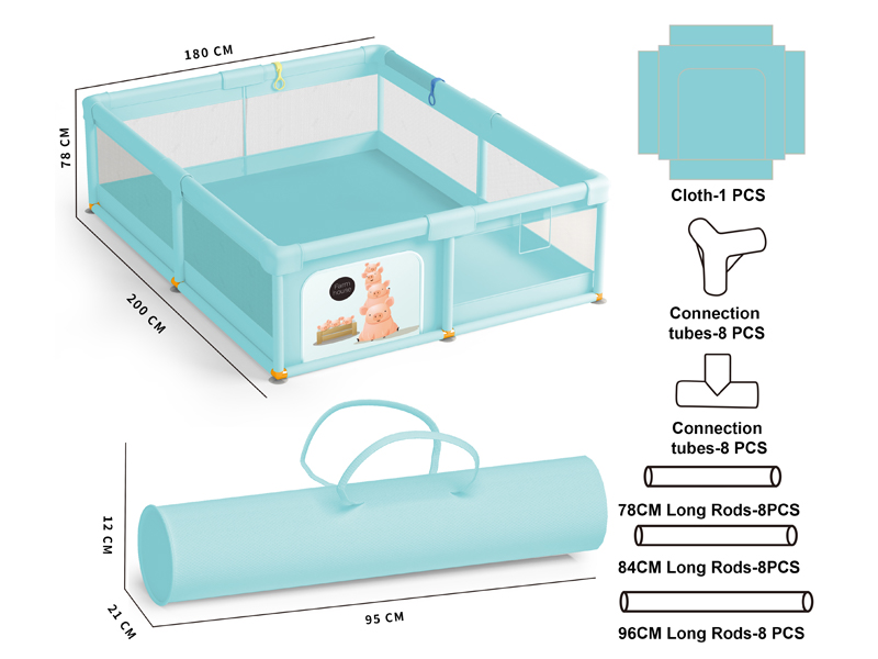 Cartoon Pig Square Fence Toy