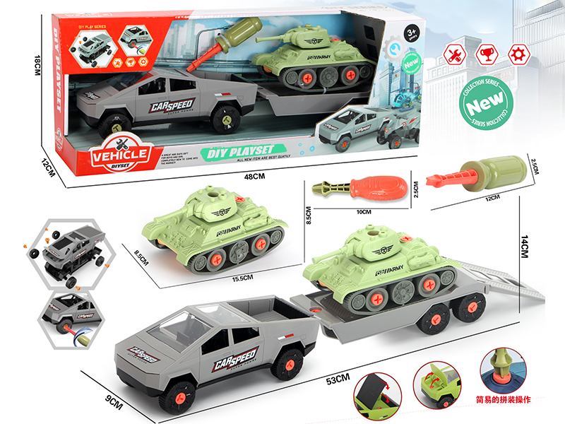 Pickup Trailer With Tank DIY Set