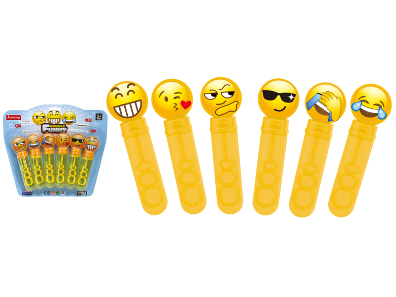 Cartoon Emoji Bubble Stick(6PCS)