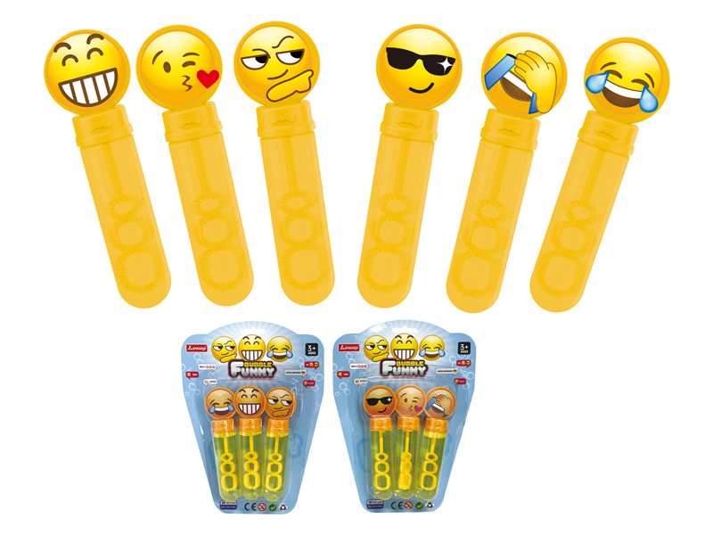Cartoon Emoji Bubble Stick(3PCS)