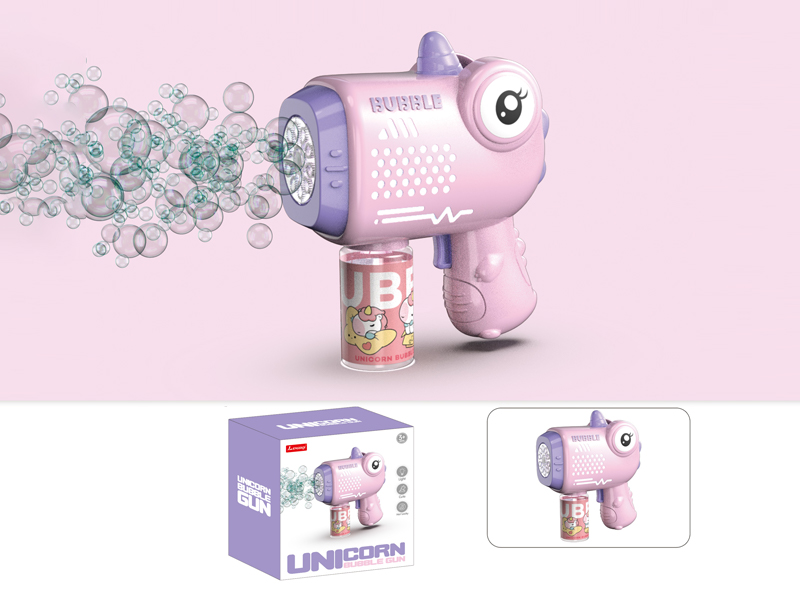 Unicorn Bubble Gun With Light